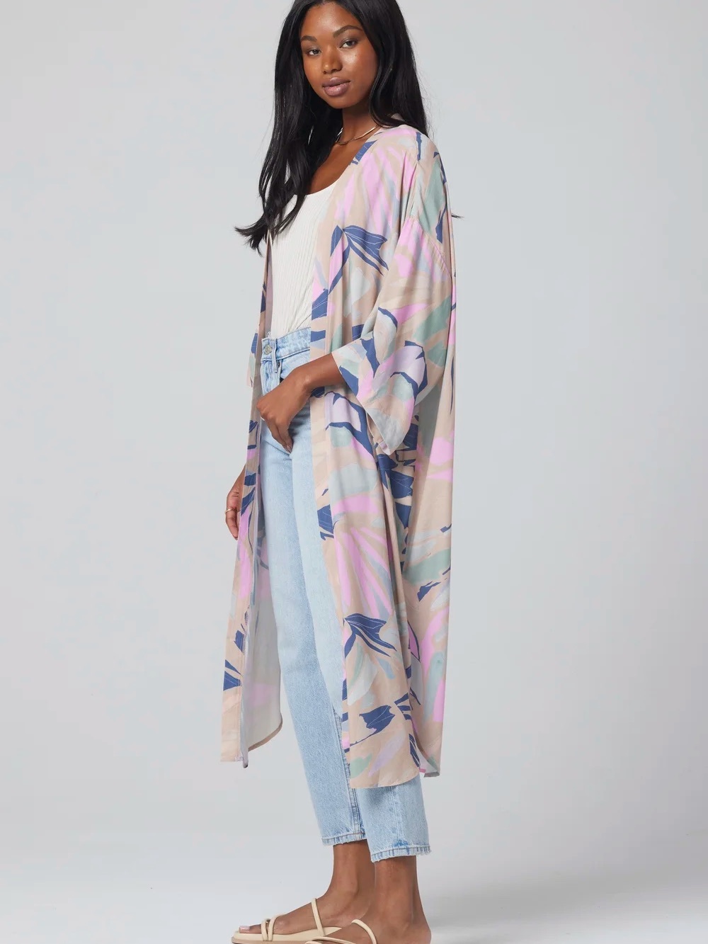 Anthropologie Saltwater Luxe Banks Boho Midi Kimono